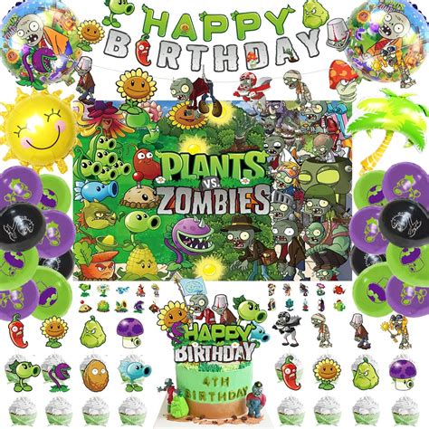 Buy 100 Pcs S Vs Zombies Birthday Party Supplies Birthday Decorations