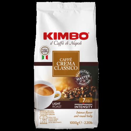 Authentique Café Crema Classico Kimbo Grains 1kg Papa Piadine