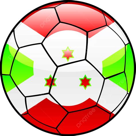 Bandeira Do Burundi Na Bandeira Do Clip Art Da Bola De Futebol Burundi