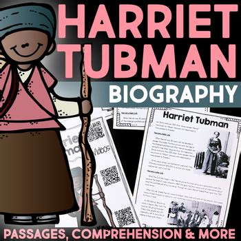 Harriet Tubman Reading Passage Biography Report Comprehension