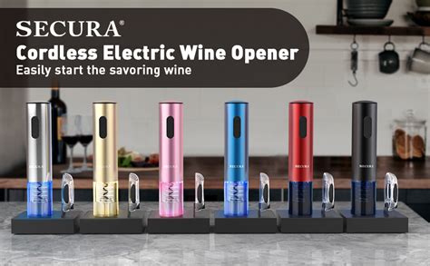 Secura Electric Wine Opener Automatic Electric Wine Bottle Corkscrew Opener With