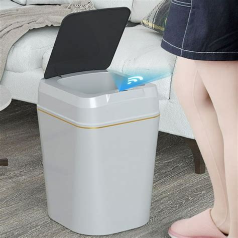 Small Waste Basket For Bedroom Contactless Sensor Bin 12 Litre31