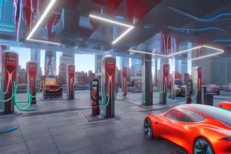 Tesla Supercharging Station With Magic Dock Installed In New York