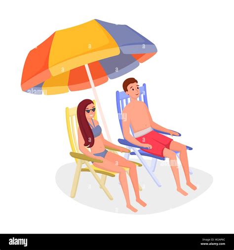 Sitting Under Shade Stock Vector Images Alamy