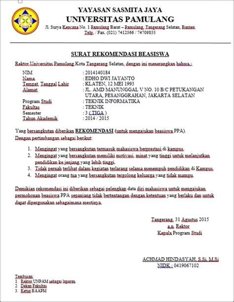 Contoh Surat Permohonan Rekomendasi Dox Surat Lamaran Kerja Desain