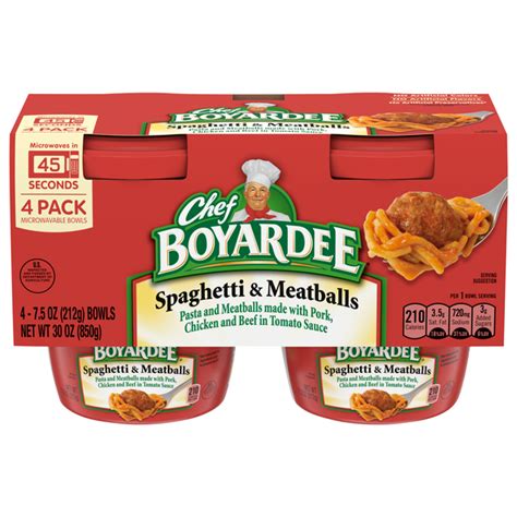 Save On Chef Boyardee Spaghetti And Meatballs Microwavable Bowl 4 Ct