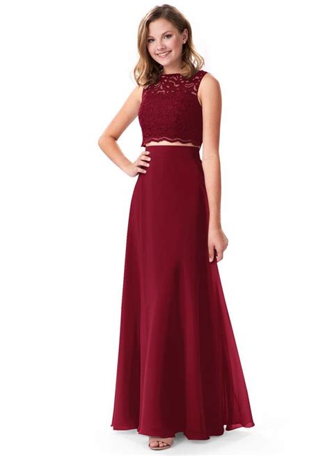 Azazie Shae Jbd Junior Bridesmaid Dress Burgundy Azazie Bridesmaid