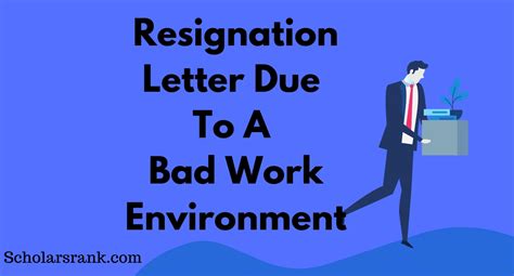 Sample Resignation Letter Due To Toxic Work Environment