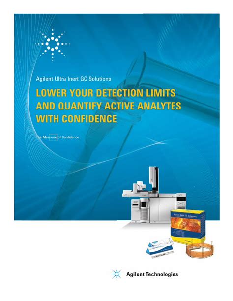 PDF Agilent Ultra Inert GC Solutions LOWER YOUR DETECTION LIMITS