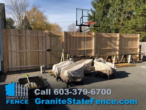 Fence install/Wood Fencing/Cedar Panel Fence in Tewksbury, MA | Granite ...