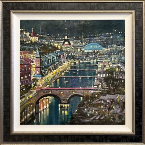 Mario Sanzone Paris Lights Original Oil Painting Unicorn Gallery