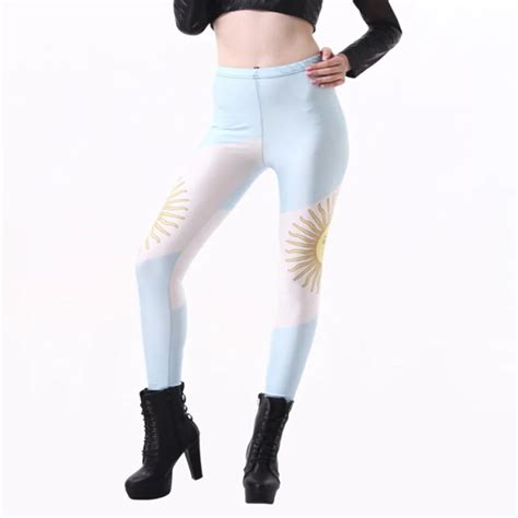 Drop Ship Fitness Legging Printed Women Flag Of Argentina Leggins Digital Printing Leggings