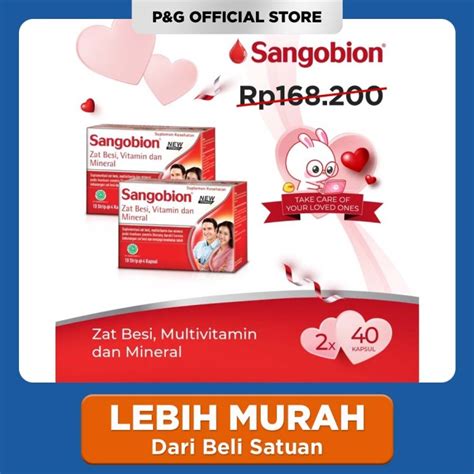 Promo Sangobion Cap Strips Suplemen Zat Besi Strip Kapsul Isi