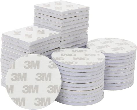 50 Pcs Double Sided Sticky Pads White Adhesive Foam Pads Mounting Pads