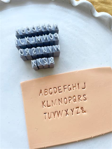 Alphabet Clay Stamps For DIY Crafts