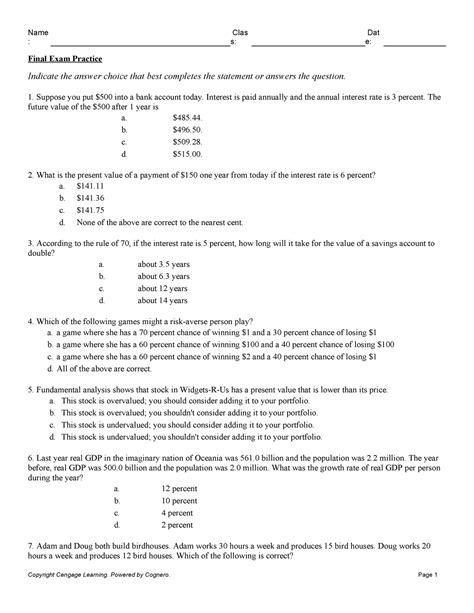 Final Exam Practice Good Notes S E Final Exam Practice Indicate