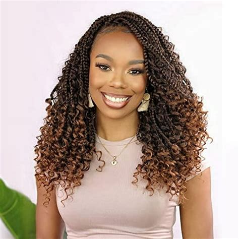 14inch Goddess Box Braids Crochet Hair Crochet Box Braids Curly Ends 3x Bohemian