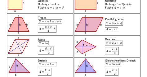 Umfang Flaeche Pdf Mathe Tricks Mathe Formeln Mathematik Lernen