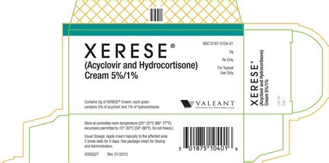 Xerese Cream - FDA prescribing information, side effects and uses