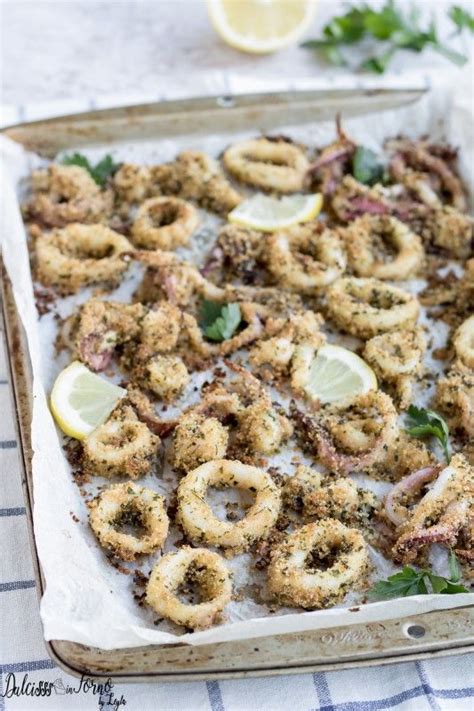 Anelli Di Calamari Gratinati Al Forno Anelli Di Pesce Al Forno