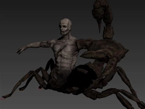 3d Model Rigged Scorpion Man Vr Ar Low Poly Max Obj Fbx
