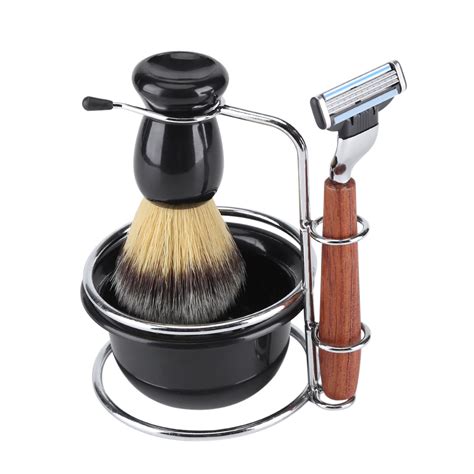 Mens Facial Grooming Kit Men Shaving Brush Bowl Set Shave Razor Holder