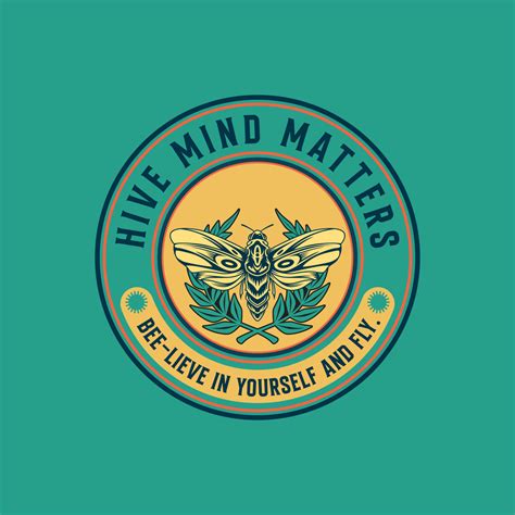 Hive Mind Matters Badge Design isolated vector illustration 23069900 ...