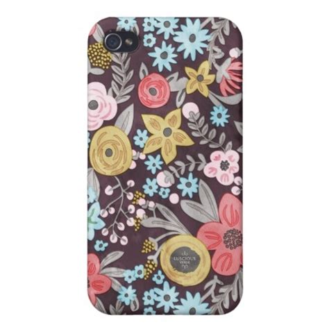 Retro Floral Iphone 4 Case Zazzle Retro Floral Floral Iphone