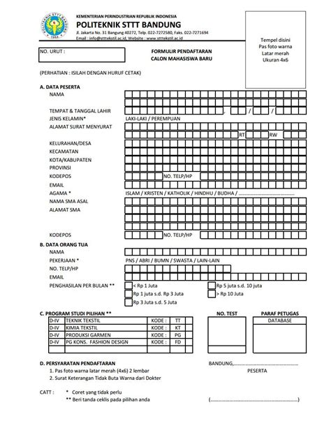 Formulir Pendaftaran Sekolah