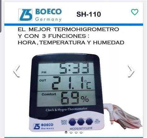 Termigrometros Boeco Sh 110 medidor De Temperatura Cuotas sin interés