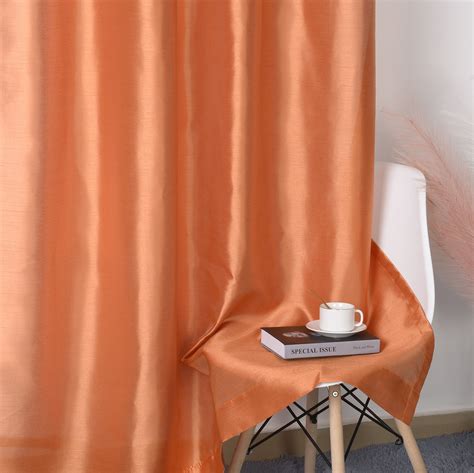 Ruthys Textile 2 Piece Faux Silk Grommet Curtain Panels 54 By 84