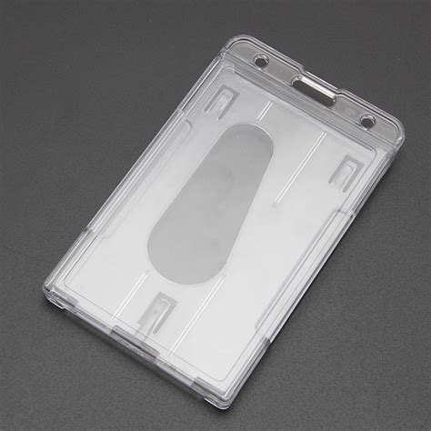 20 Pcs Hard Plastic Id Badge Card Holder Integrated Injection Molded