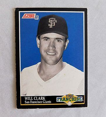 Will Clark Score 1991 Baseball Trading Card Giants First Base 871 EBay