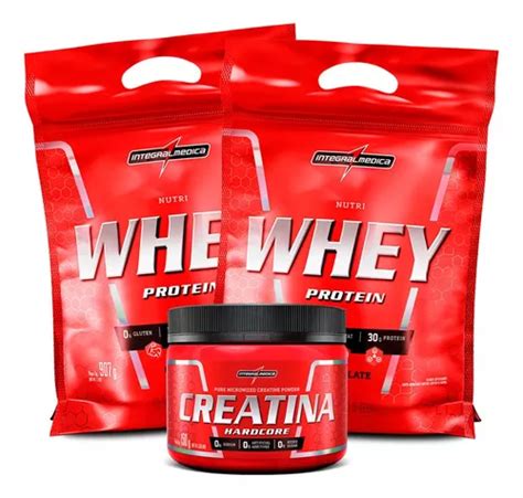 Kit Integralmedica 2x Nutri Whey Protein Refil Creatina 150 G Sabor