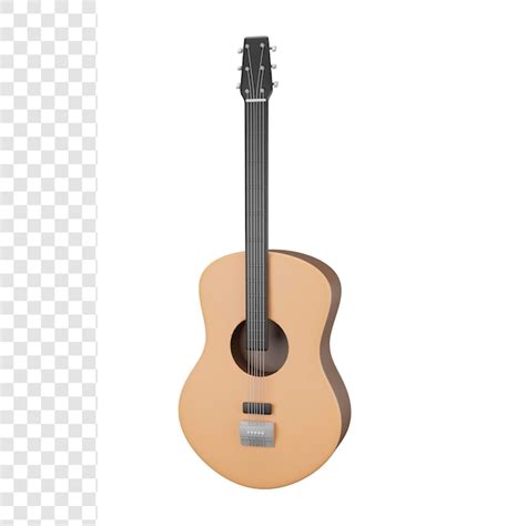 Guitarra Acustica 3d Archivo PSD Premium