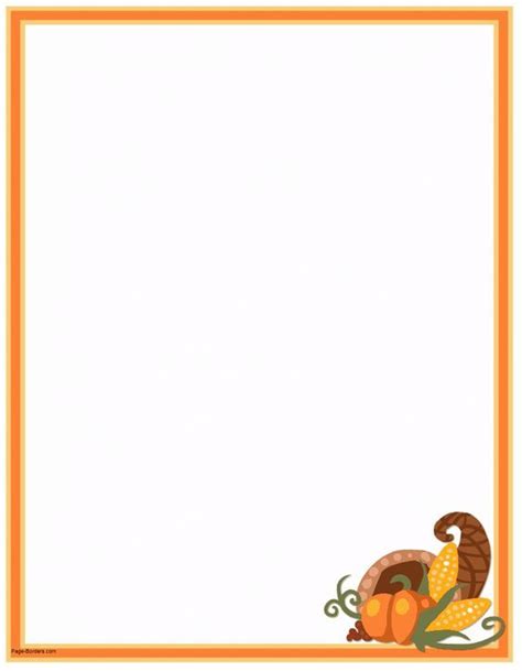 Free Thanksgiving Border Printables Many Designs Available Thanksgiving Greetings Free