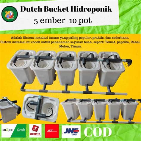 Hidroponik Set Dutch Bucket Hidroponik Sistem Instalasi Lazada Indonesia