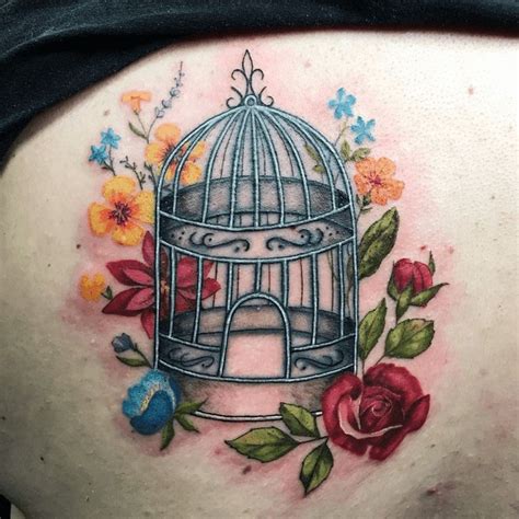 Bird Cage Tattoo Design Ideas Images | Cage tattoos, Birdcage tattoo ...