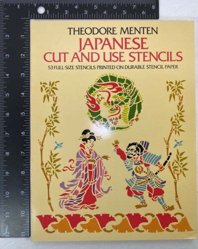 Japanese Cut And Use Stencils By Theodore Menten Florals Dragons And 1980 Pb Ebay