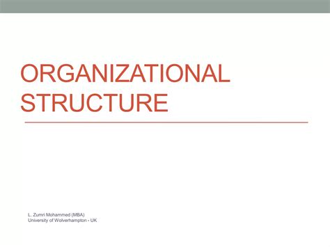 Organizational Structure Ppt Free Download