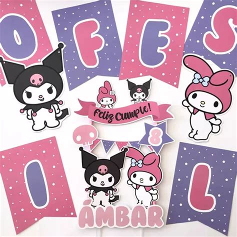 Cake Topper Adorno De Torta Kuromi My Melody