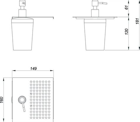 Dispenser Para Detergente E Apoio De Esponja 15cm Em Inox Preto Fosco