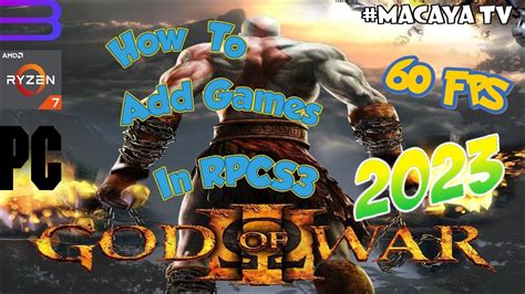 God Of War On Pc Rpcs Fps How To Add Games Godofwar Pc