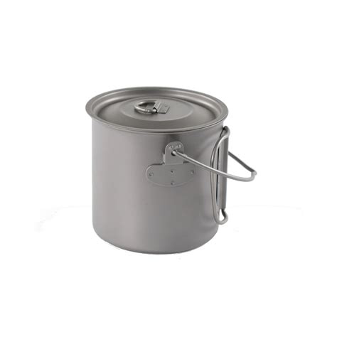 1100ml Ultralight Titanium Pot And Pan Pure Titanium Cookset Outdoor