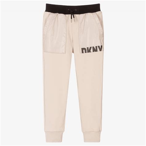 Dkny Teen Boys Beige Logo Joggers Childrensalon Outlet