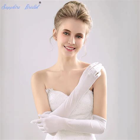 Sapphire Bridal Spandex Gloves Long Above The Elbow Length Bridal Dance