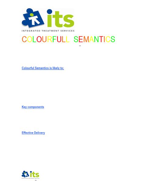 Colourful Semantics Pdf Word Grammar