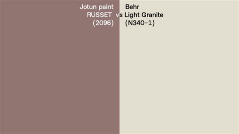 Jotun Paint RUSSET 2096 Vs Behr Light Granite N340 1 Side By Side