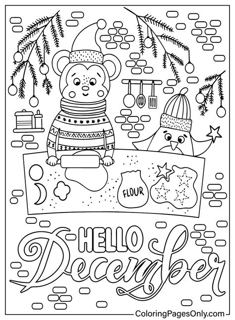 December Coloring Pages Free Printable Coloring Pages