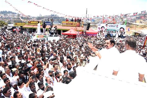 Nilgiris Aiadmk General Secretary Edappadi Palaniswami During An